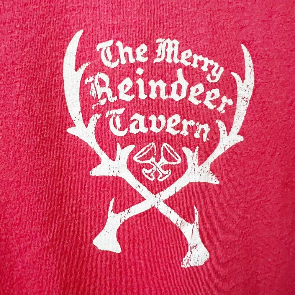 J. Crew Broken In Crew Neck Short Sleeve Holiday T-shirt in Red